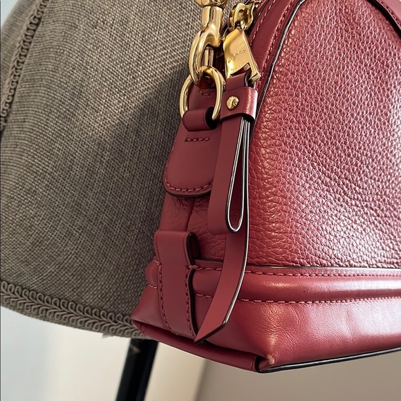 NWOT COACH Rose Pink Pebble Leather Dome Crossbody Bag - Picture 5 of 12
